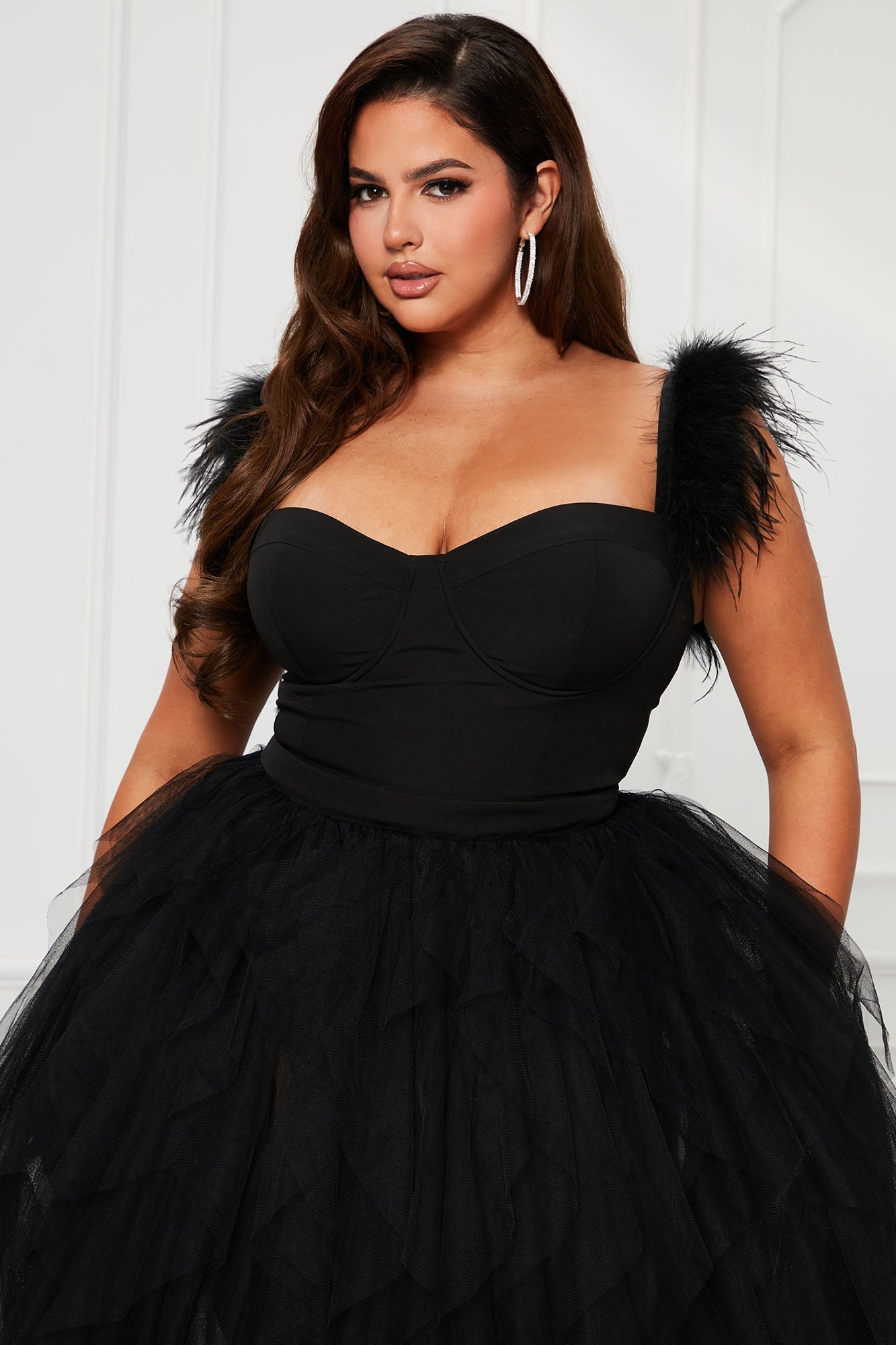 Camilla Tulle Maxi Dress - Black