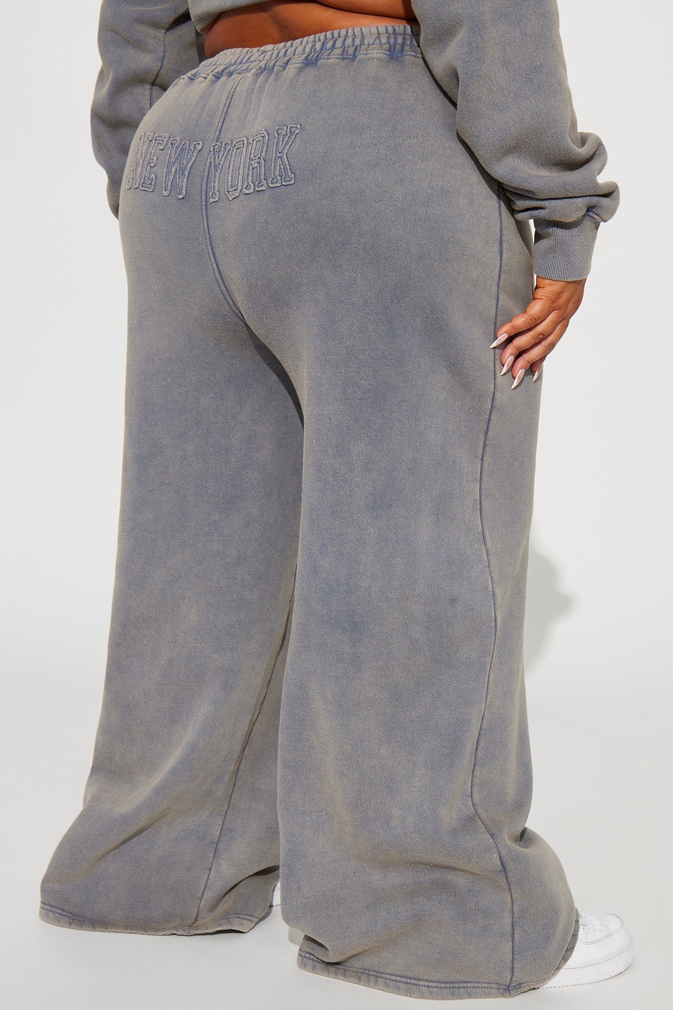 New York Hustle Washed Sweatpants - Grey/combo