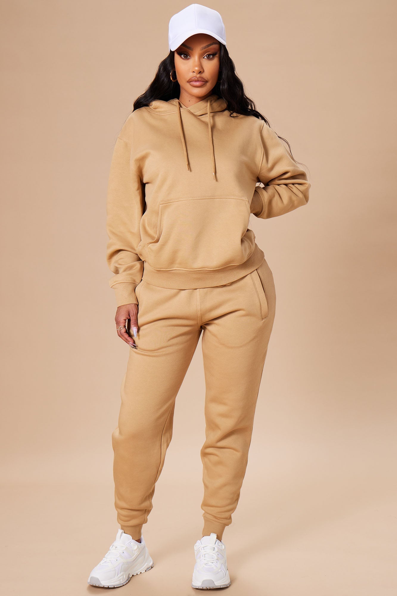Stole Your Boyfriend's Oversized Hoodie - Nude