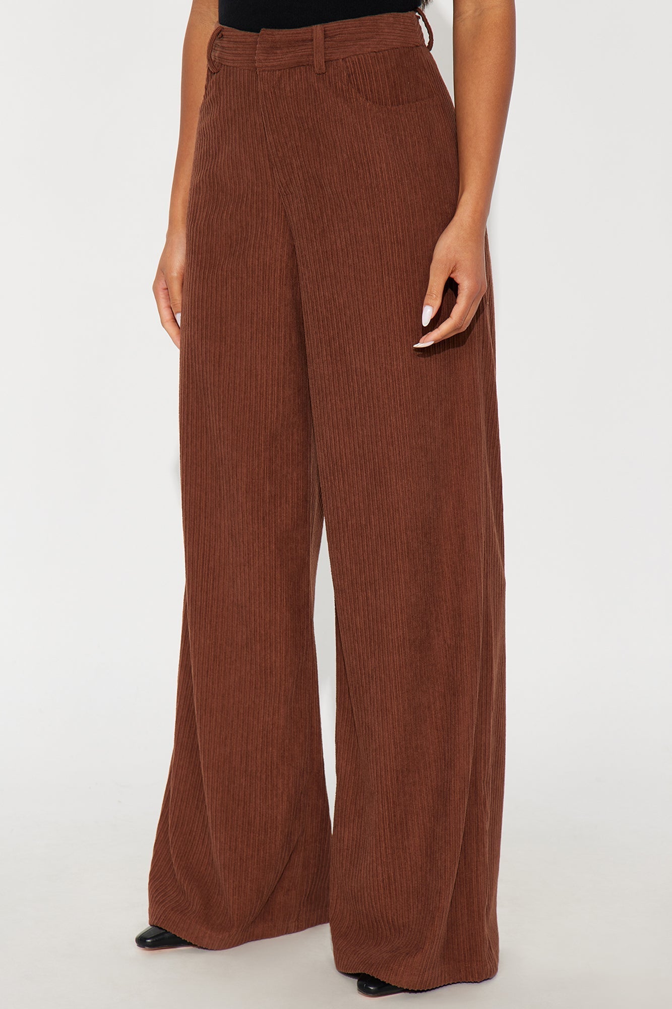 Golden Hour Groove Wide Leg Corduroy Pant 33 - Brown