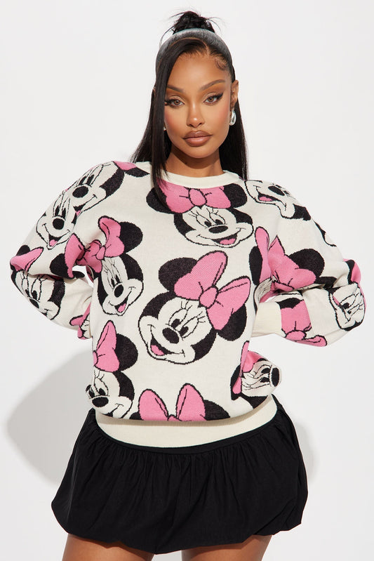 Minnie Mouse Sweater - Cream/combo