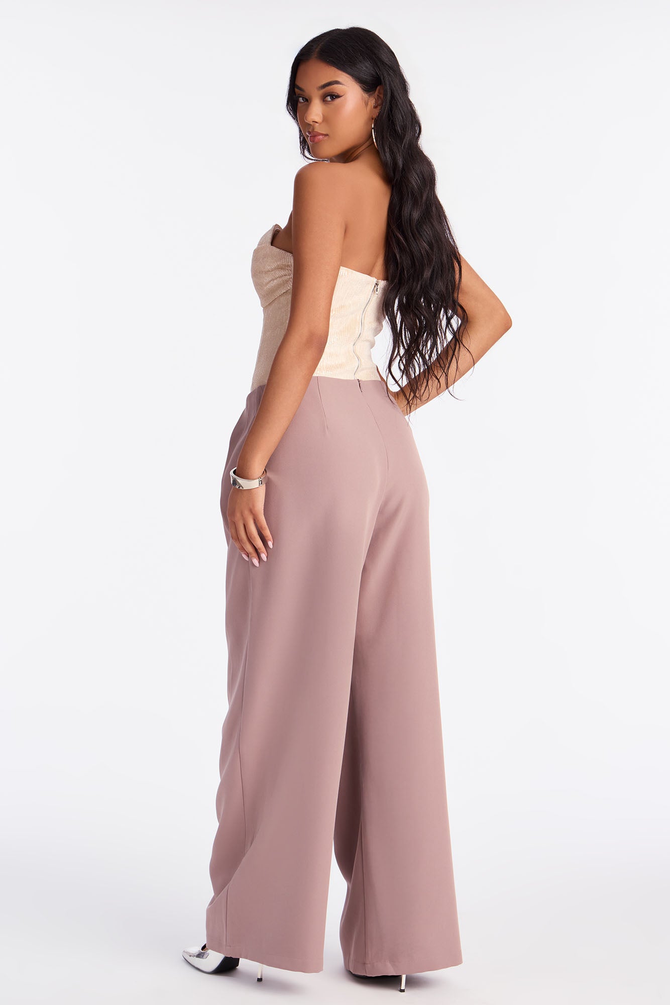 Eyes Set On You Pleated Wide LegTrouser Pant 33 - Orchid
