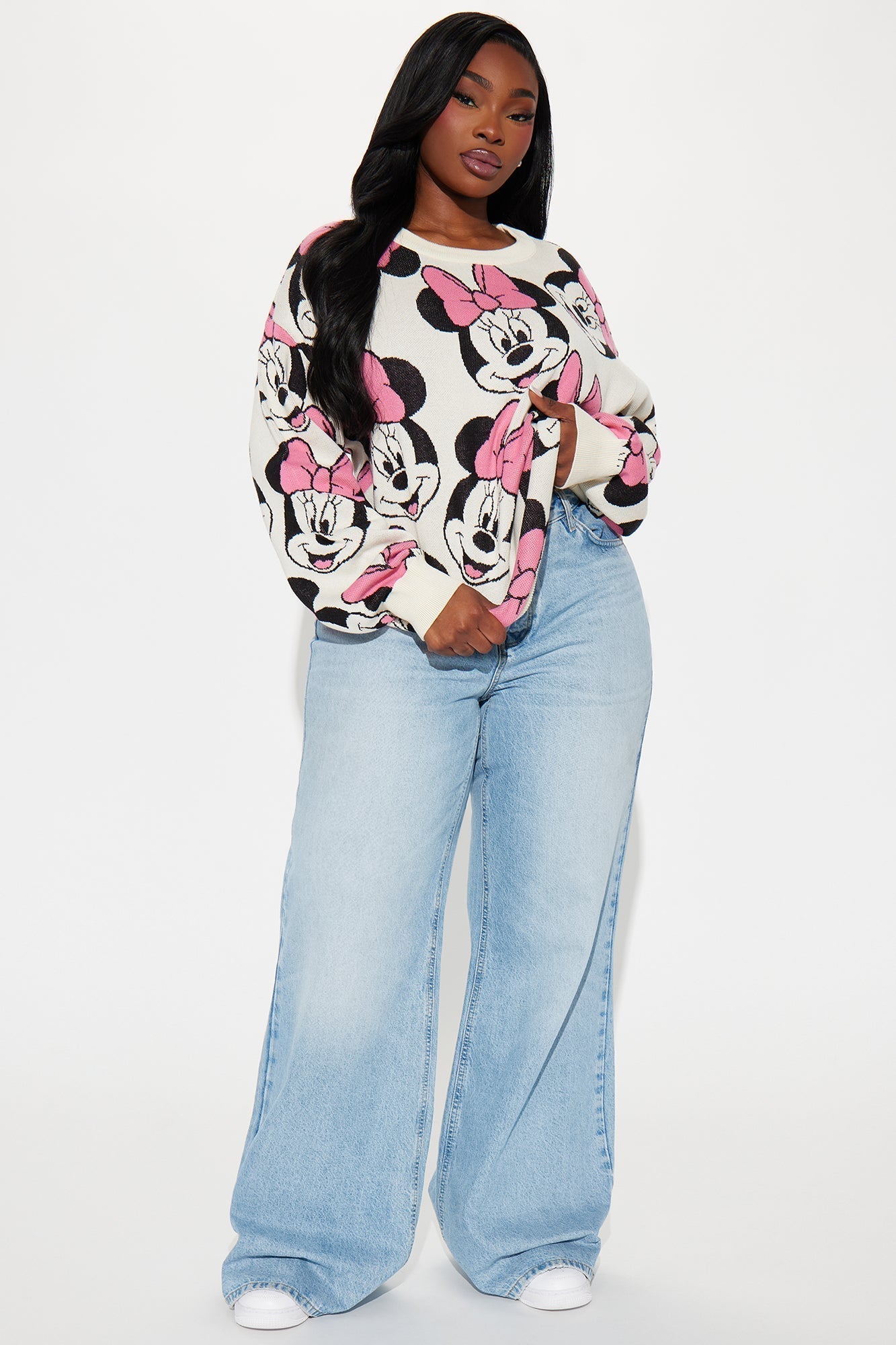Minnie Mouse Sweater - Cream/combo