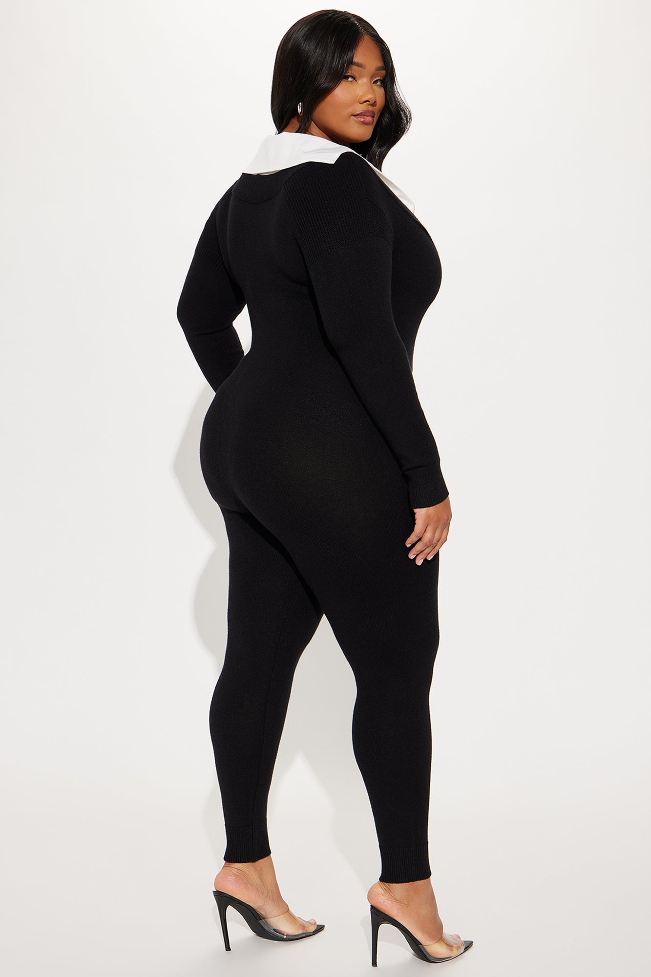Prep In My Step Sweater Jumpsuit - Black