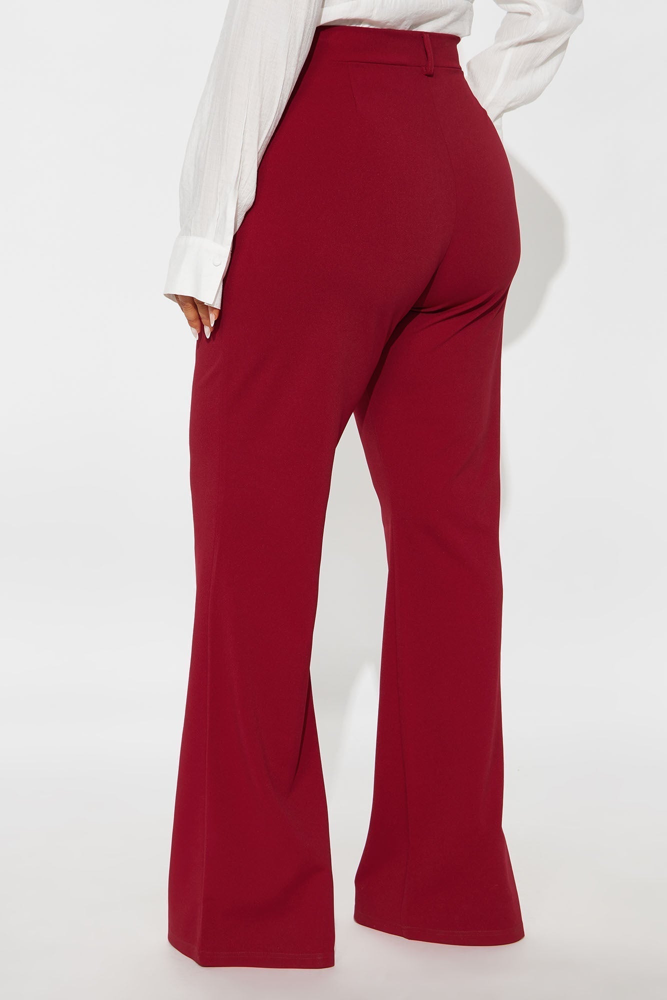 Tall Heidi Wide Leg Trouser Pant - DarkRed