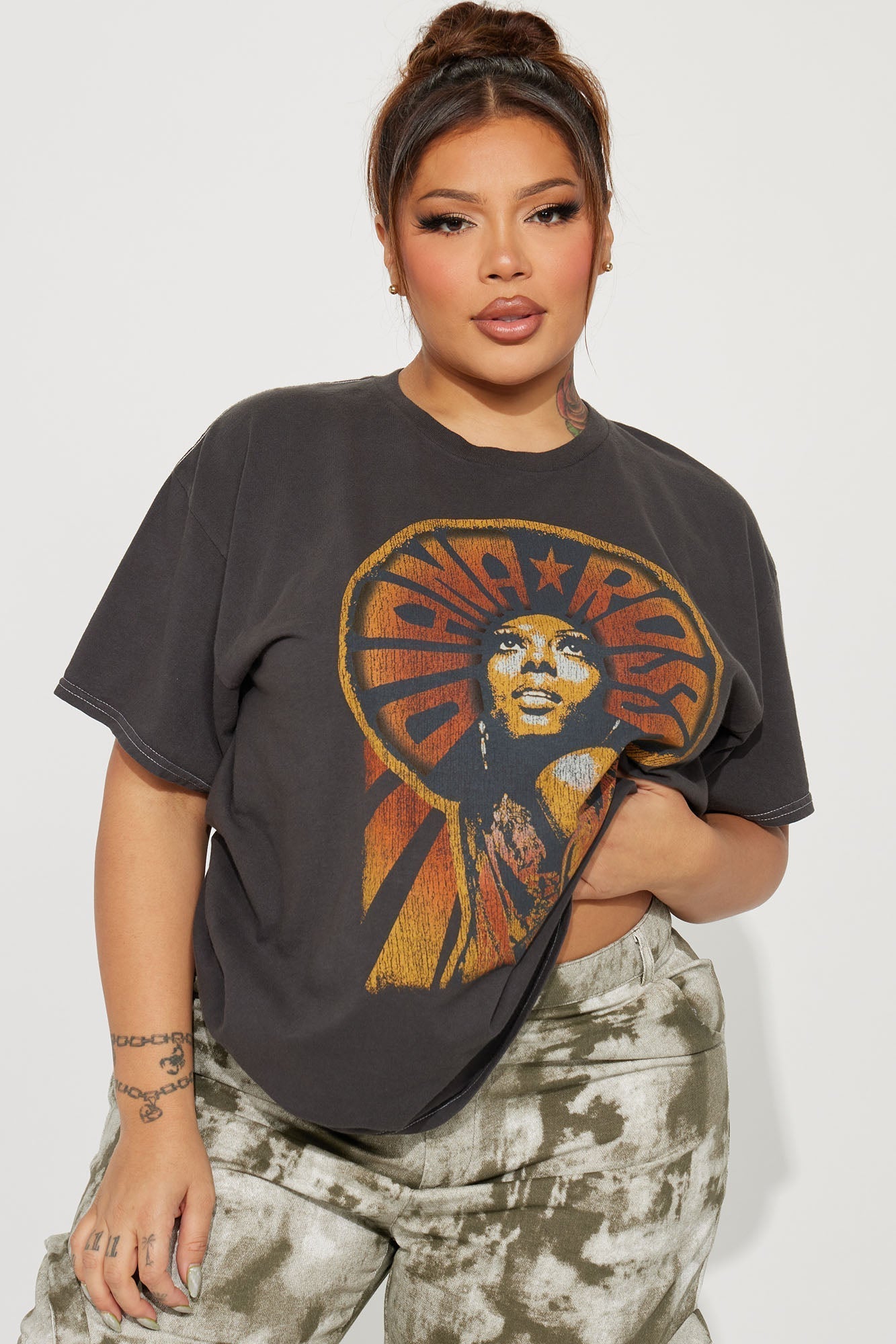 Diana Ross Washed Tshirt - Black Wash