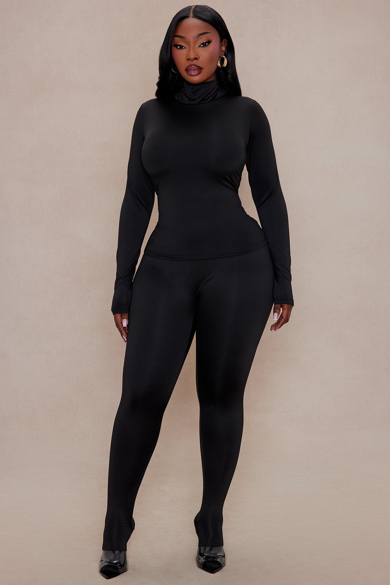 Kyra Double Layered Leggings - Black