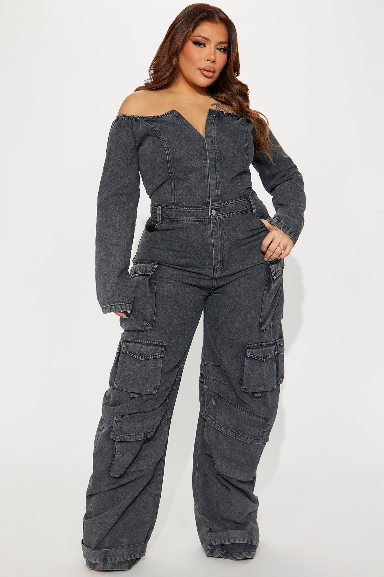 Feels Like This Denim Jumpsuit - Black Wash