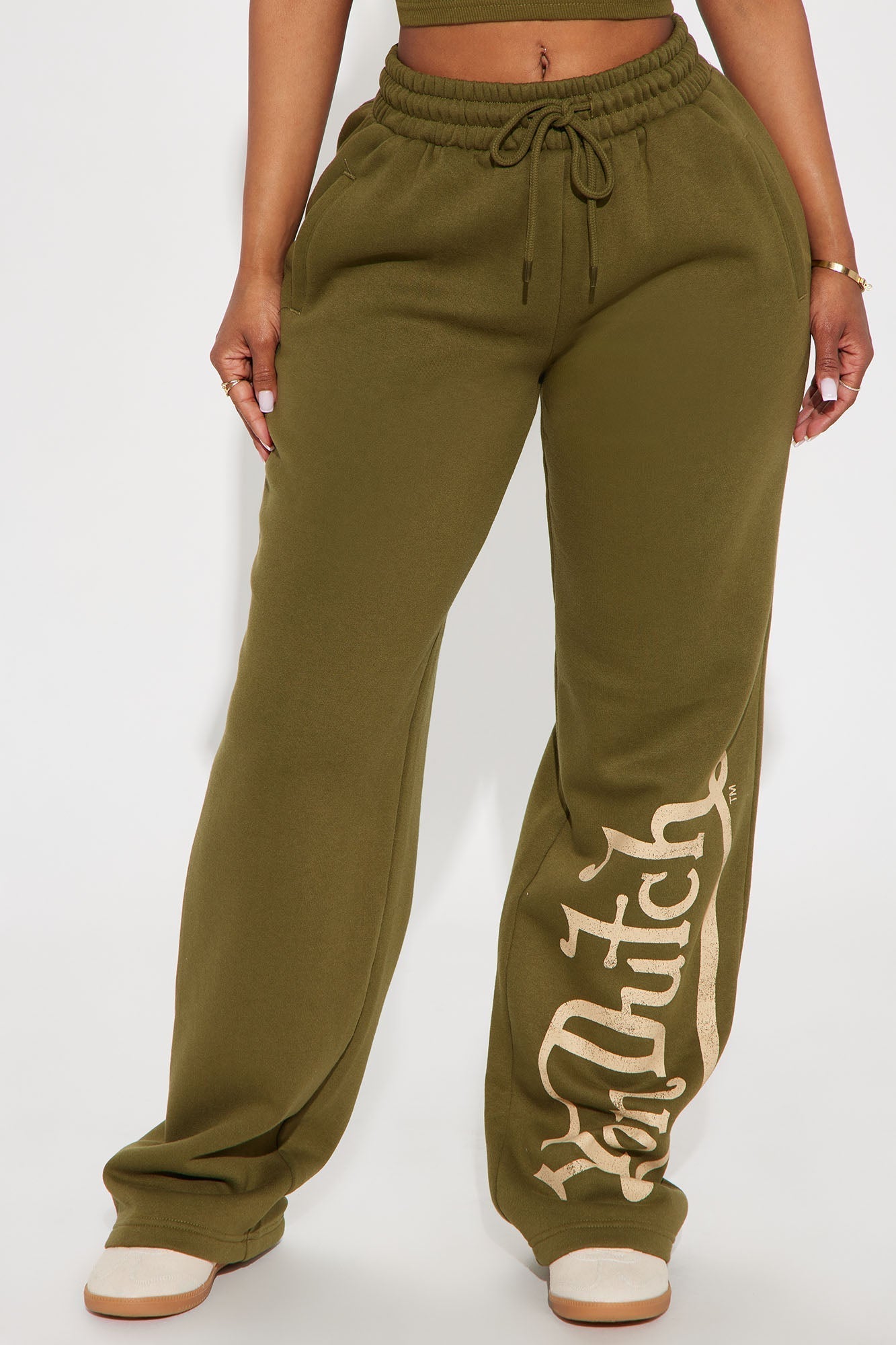 Von Dutch Vintage Wide Leg Pant - Olive