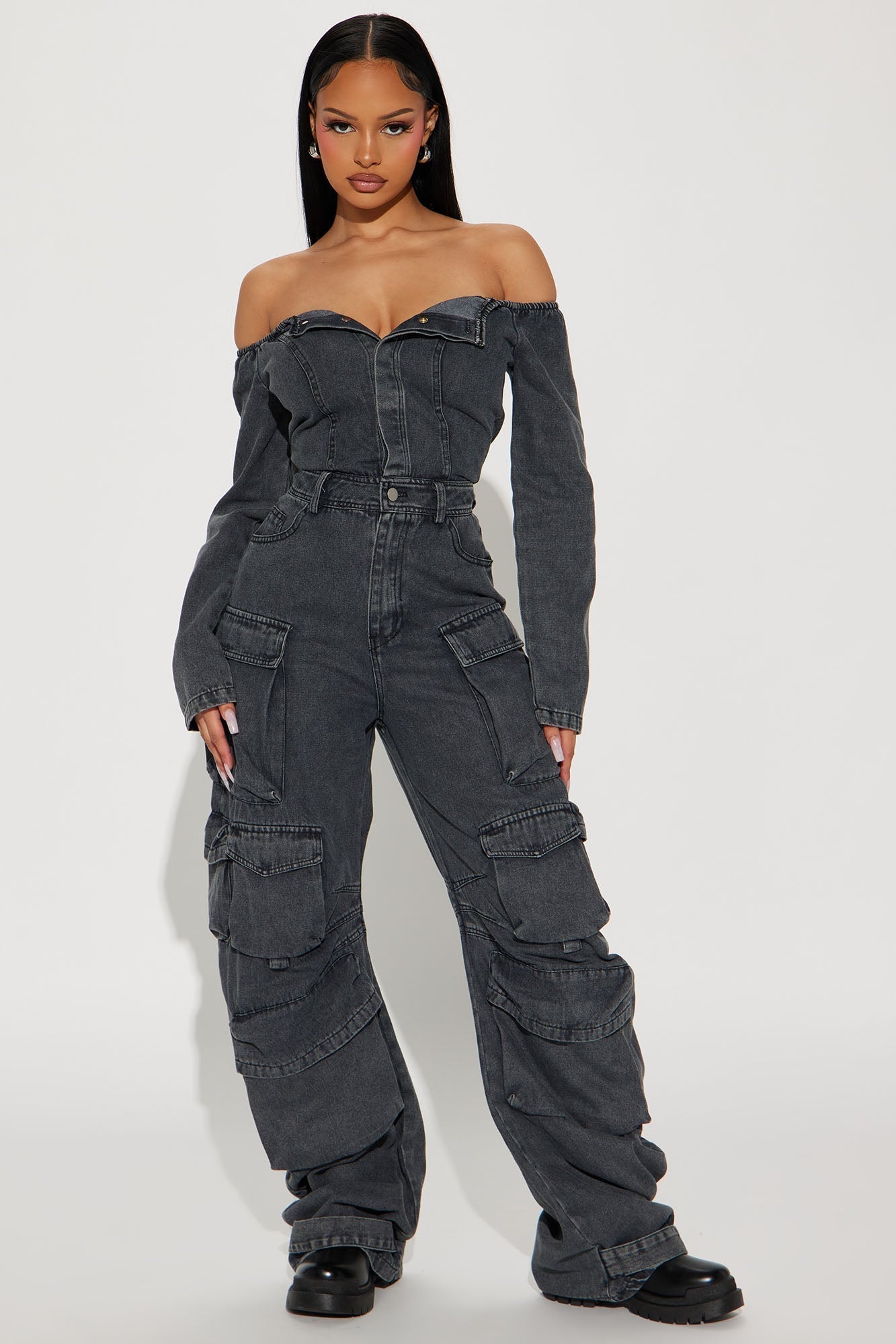 Feels Like This Denim Jumpsuit - Black Wash
