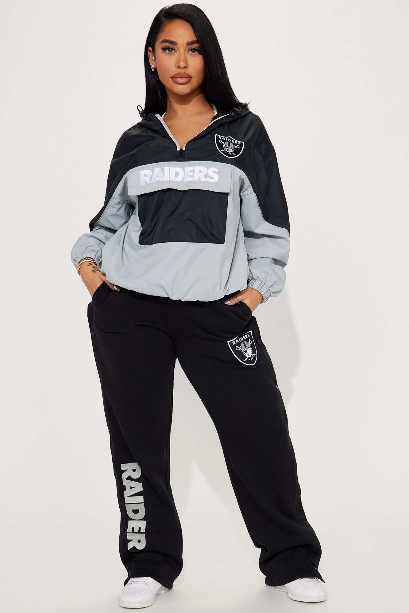 Bring Home The Win Raiders Windbreaker - Black/combo