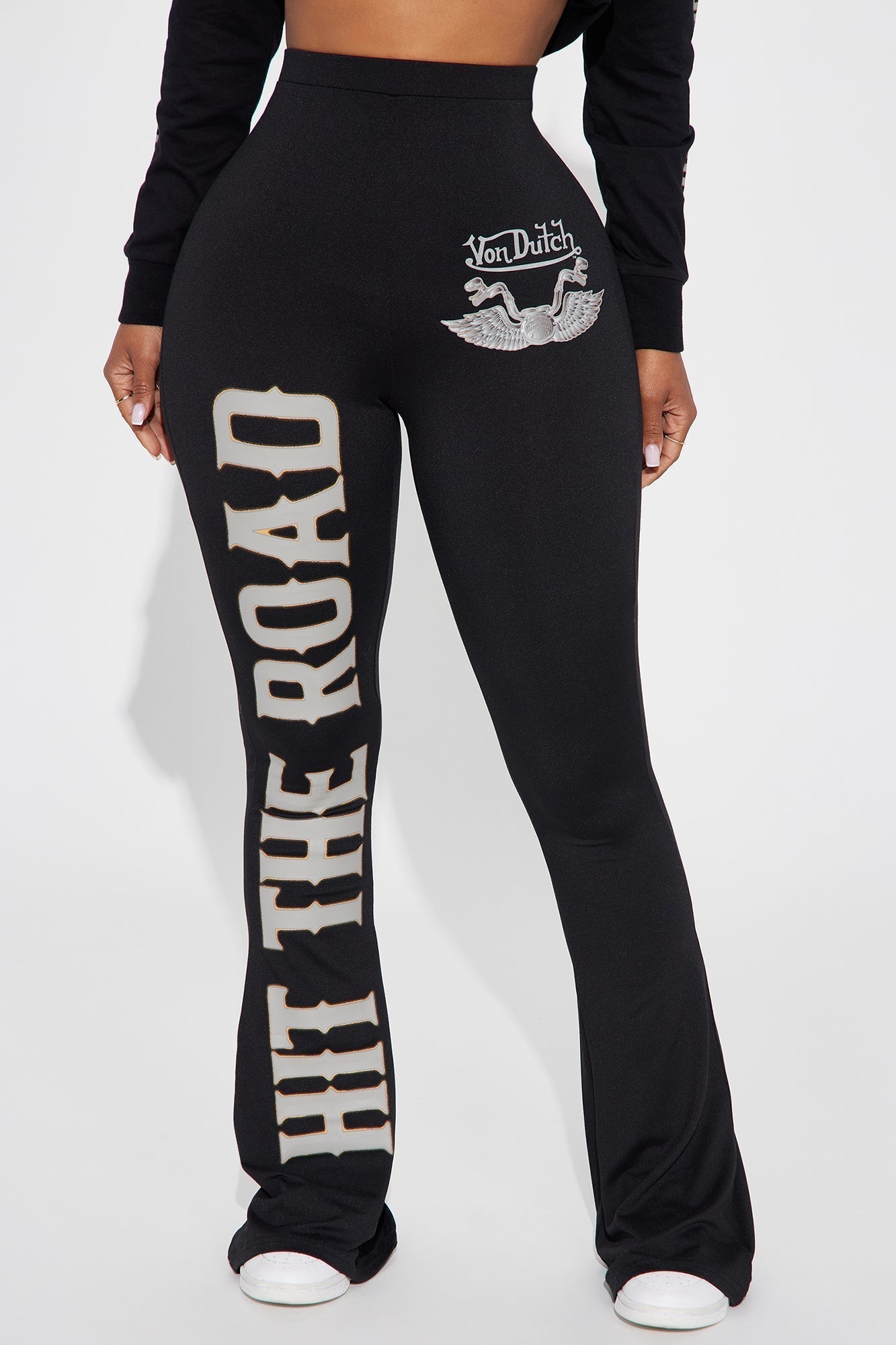 Von Dutch Hit The Road Flare Pant - Black