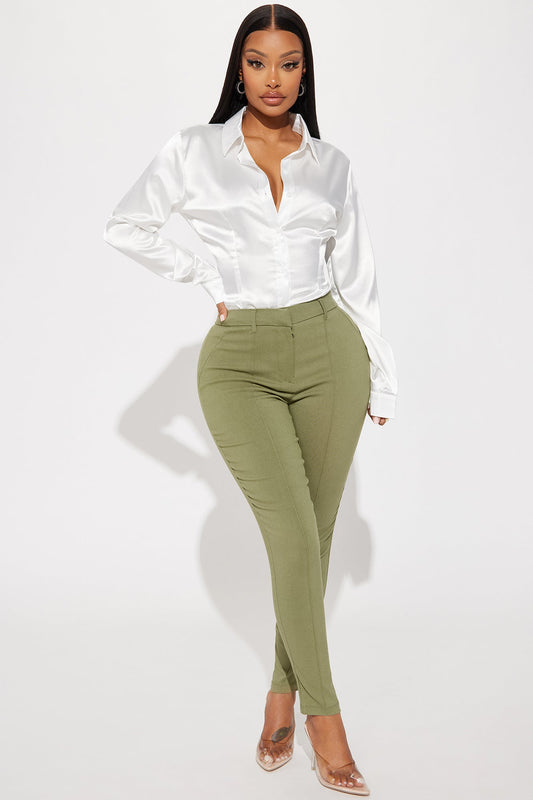 Raise The Bar Skinny Trouser - Olive