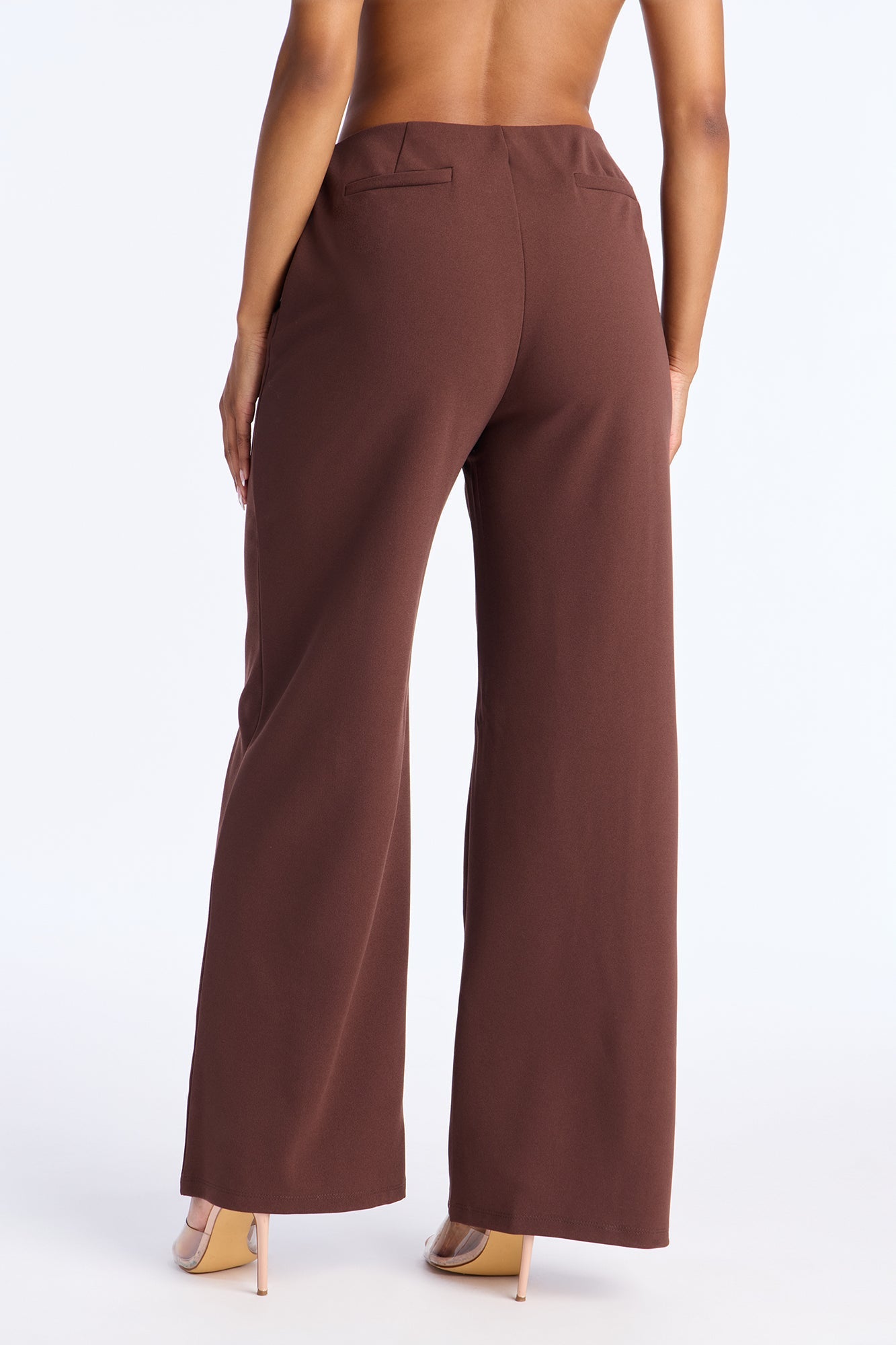 On A Conference Call Wide Leg Trouser Pant 31 - Brown