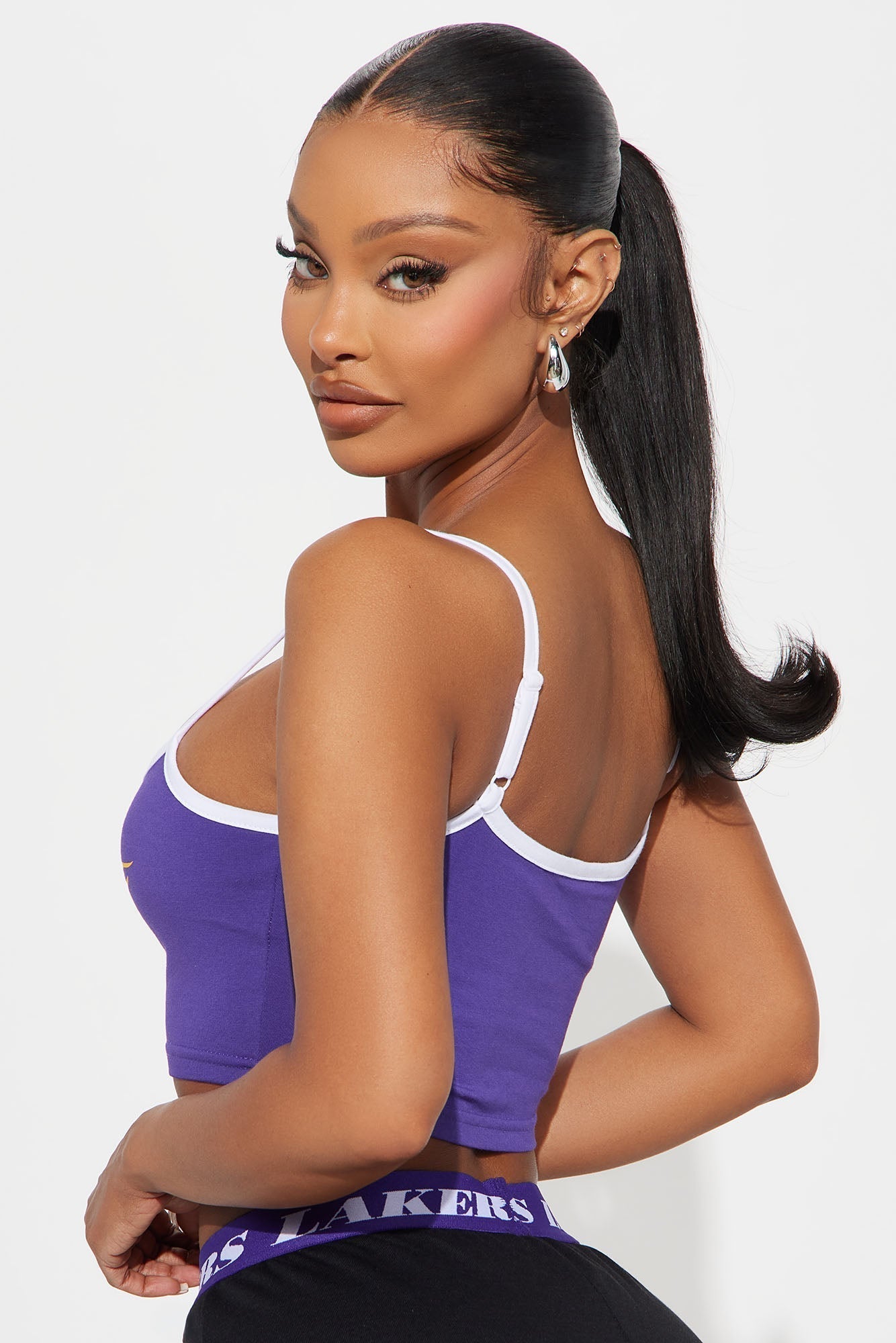 Lakers Halftime Crop Top - Purple