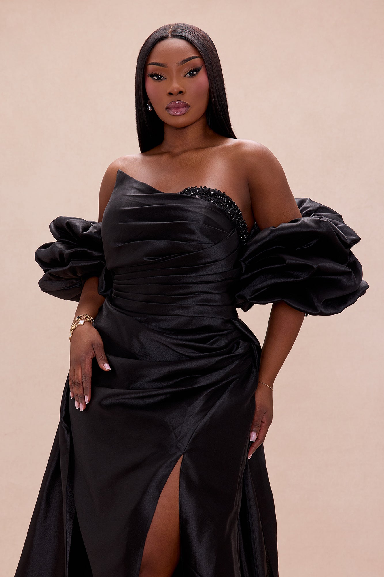 Lovers Lane Taffeta Gown - Black