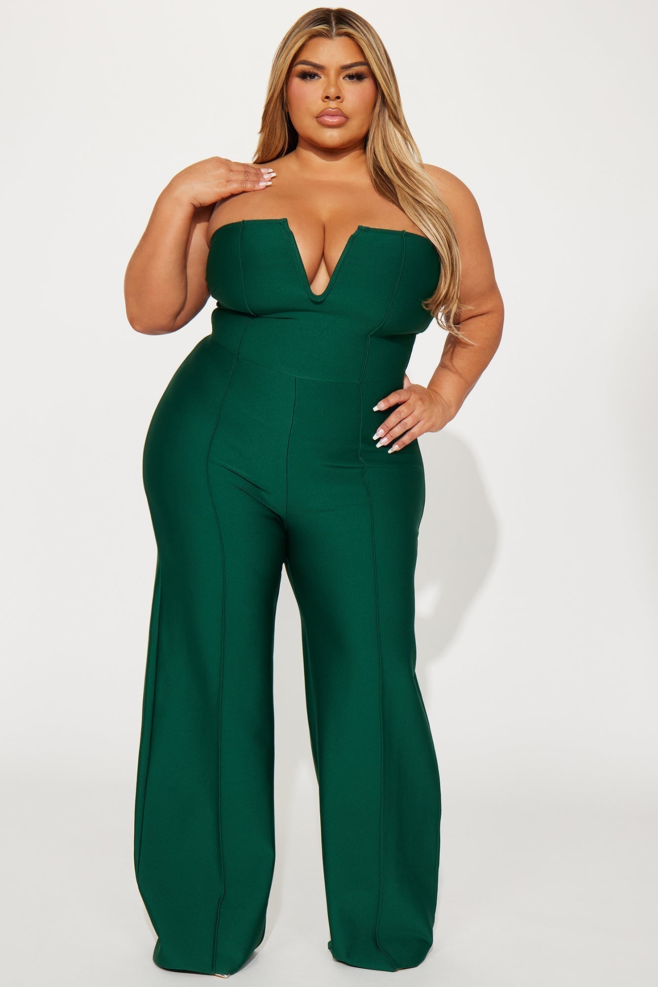 Someone To You Bandage Jumpsuit - Hunter