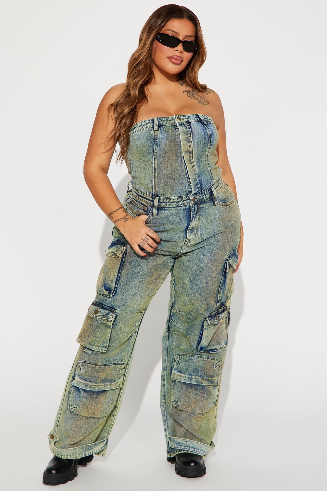 Loosing Touch Denim Jumpsuit - Denim