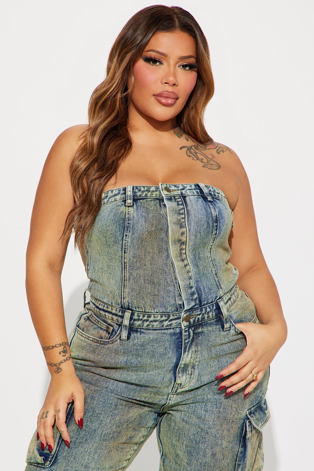 Loosing Touch Denim Jumpsuit - Denim