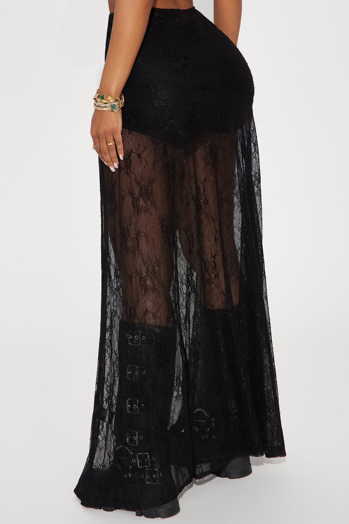 Confessions Lace Maxi Skirt - Black
