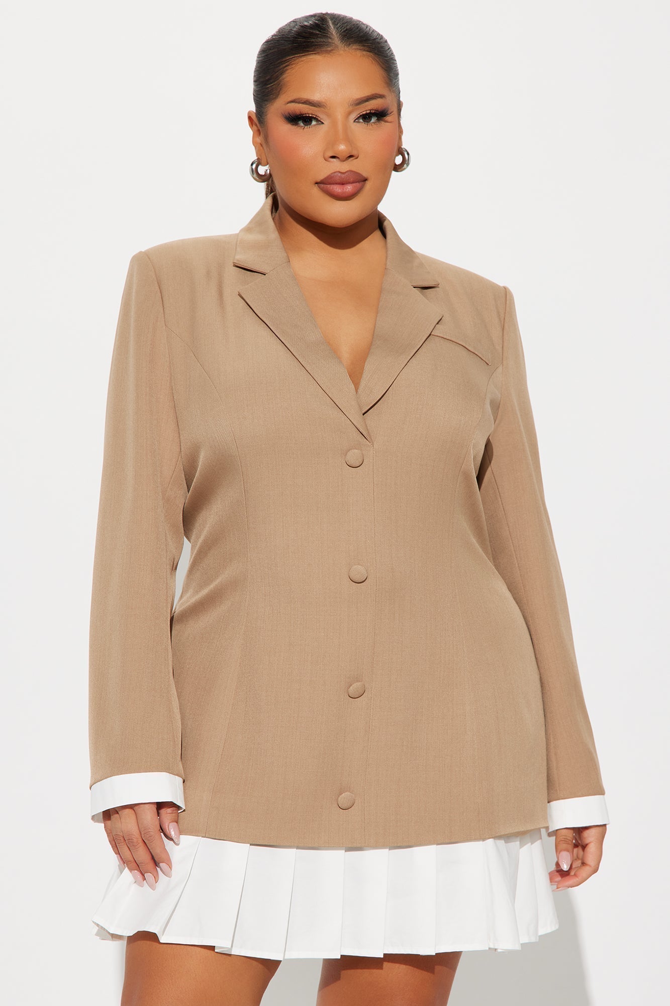 Trust The Process Blazer Mini Dress - Khaki