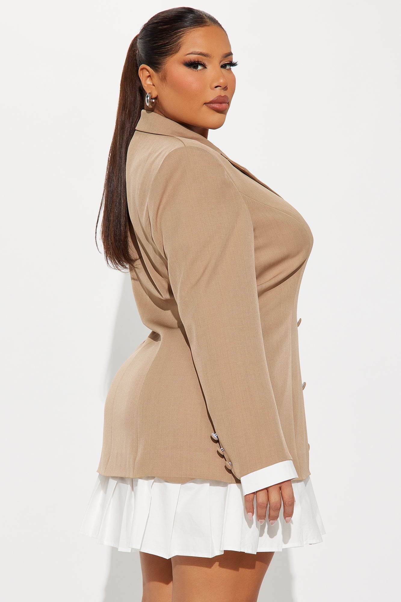 Trust The Process Blazer Mini Dress - Khaki