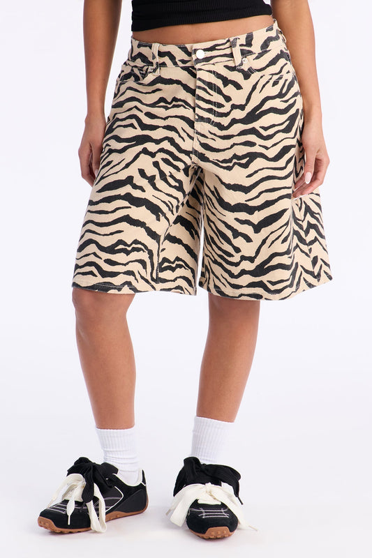 Savanna Printed Bermuda Shorts - Cream/combo