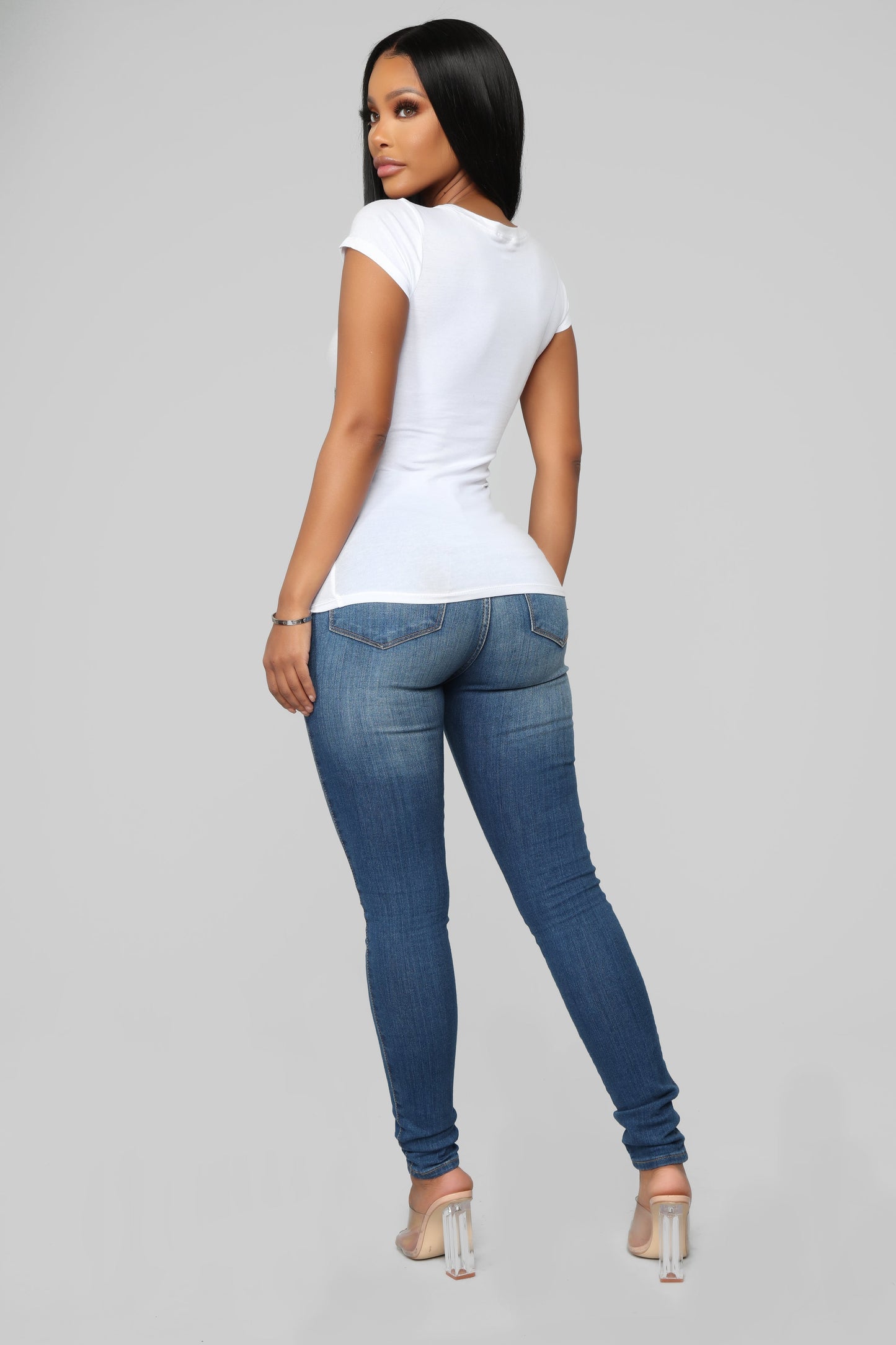 Lily Crew Neck Top - White