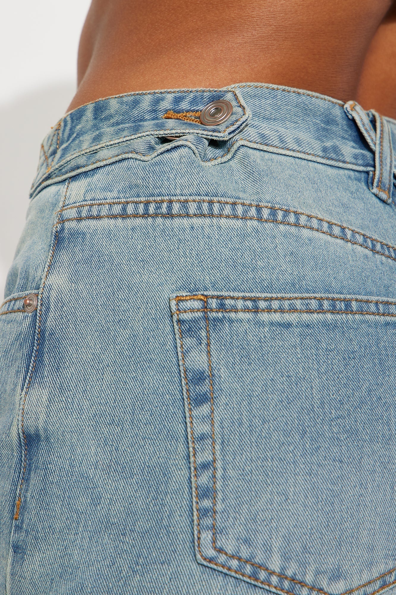 Dani Drop Waist Straight Leg Jeans - Medium Wash