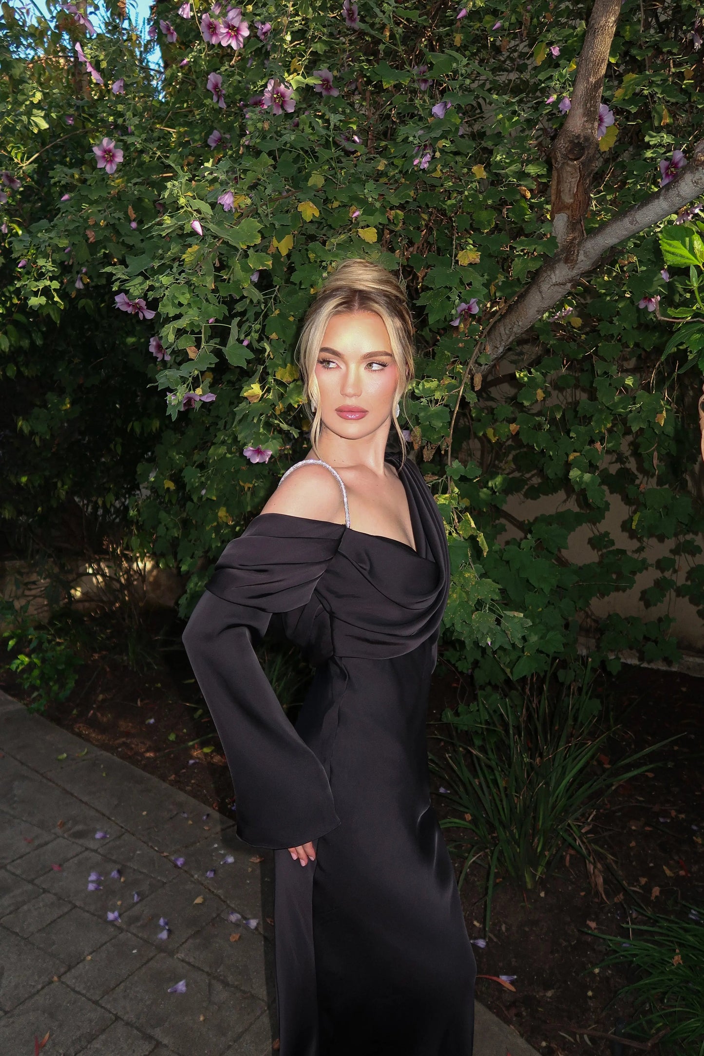 Black One And Only Satin Dress