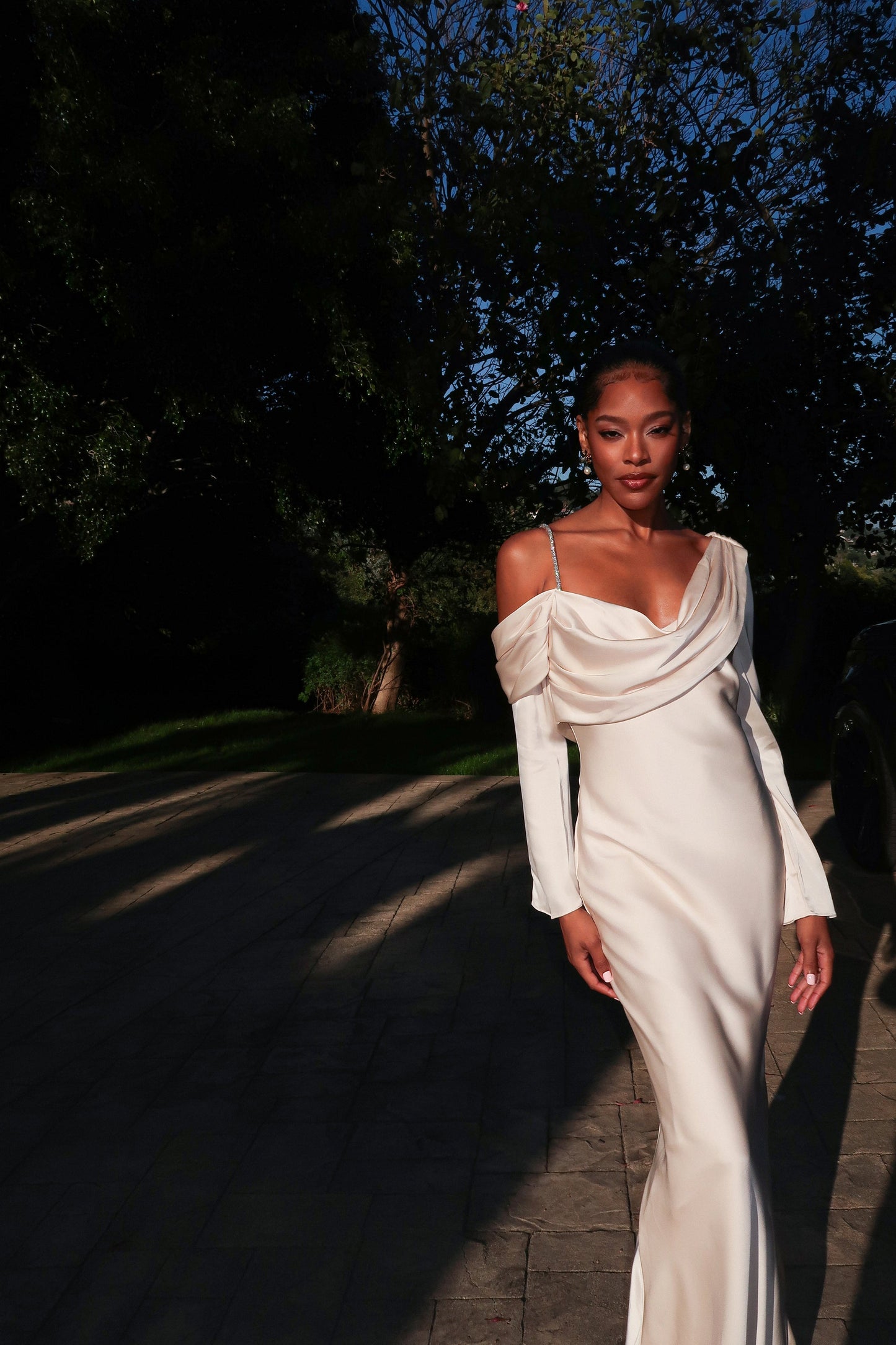 Champagne One And Only Satin Dress