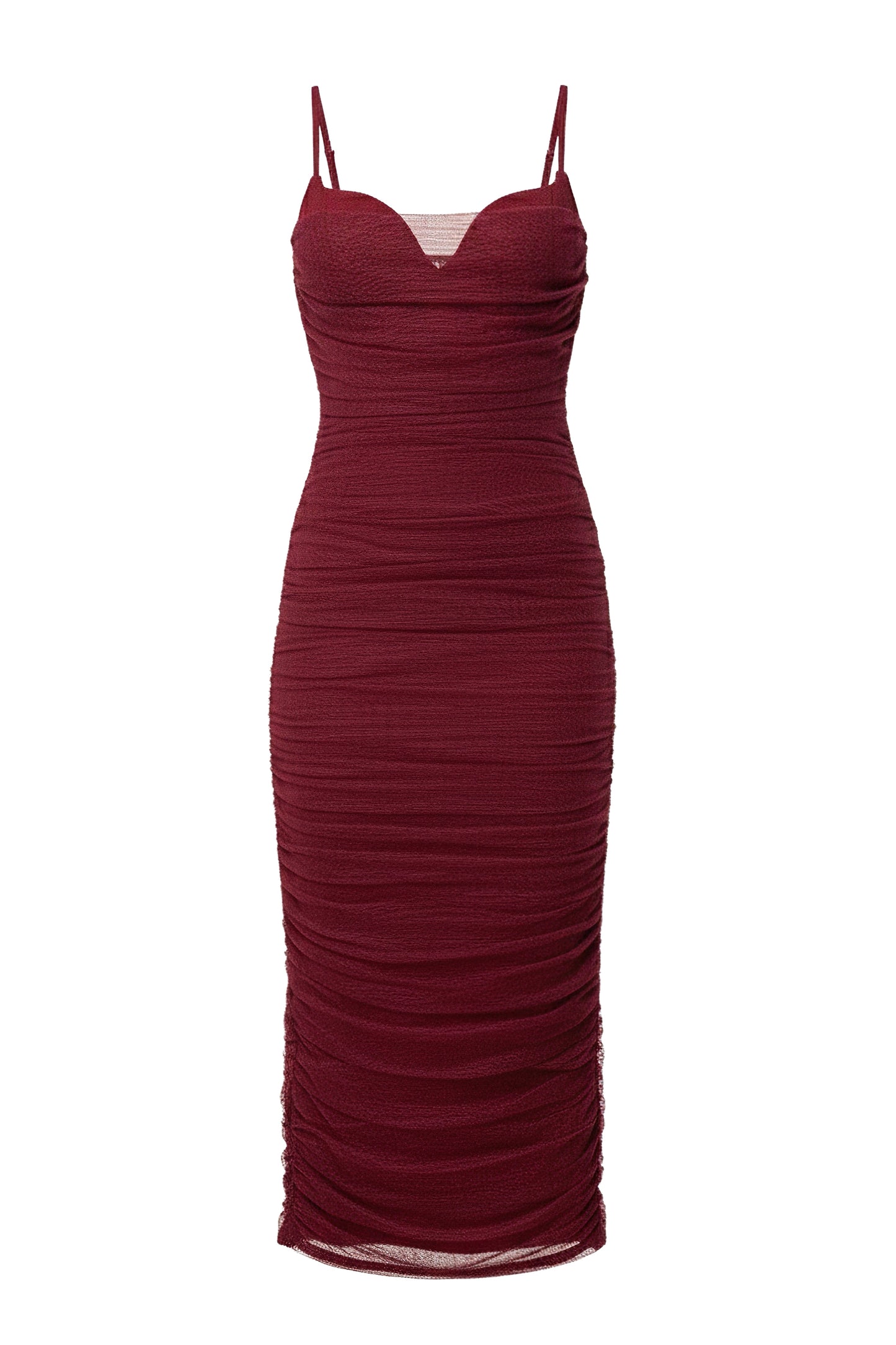 Burgundy True Form Midi Dress