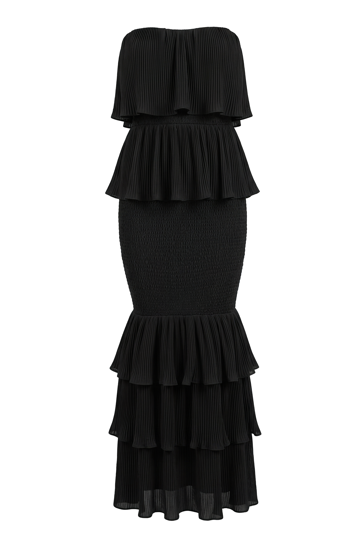 Black Casa Blanca Ruffle Dress