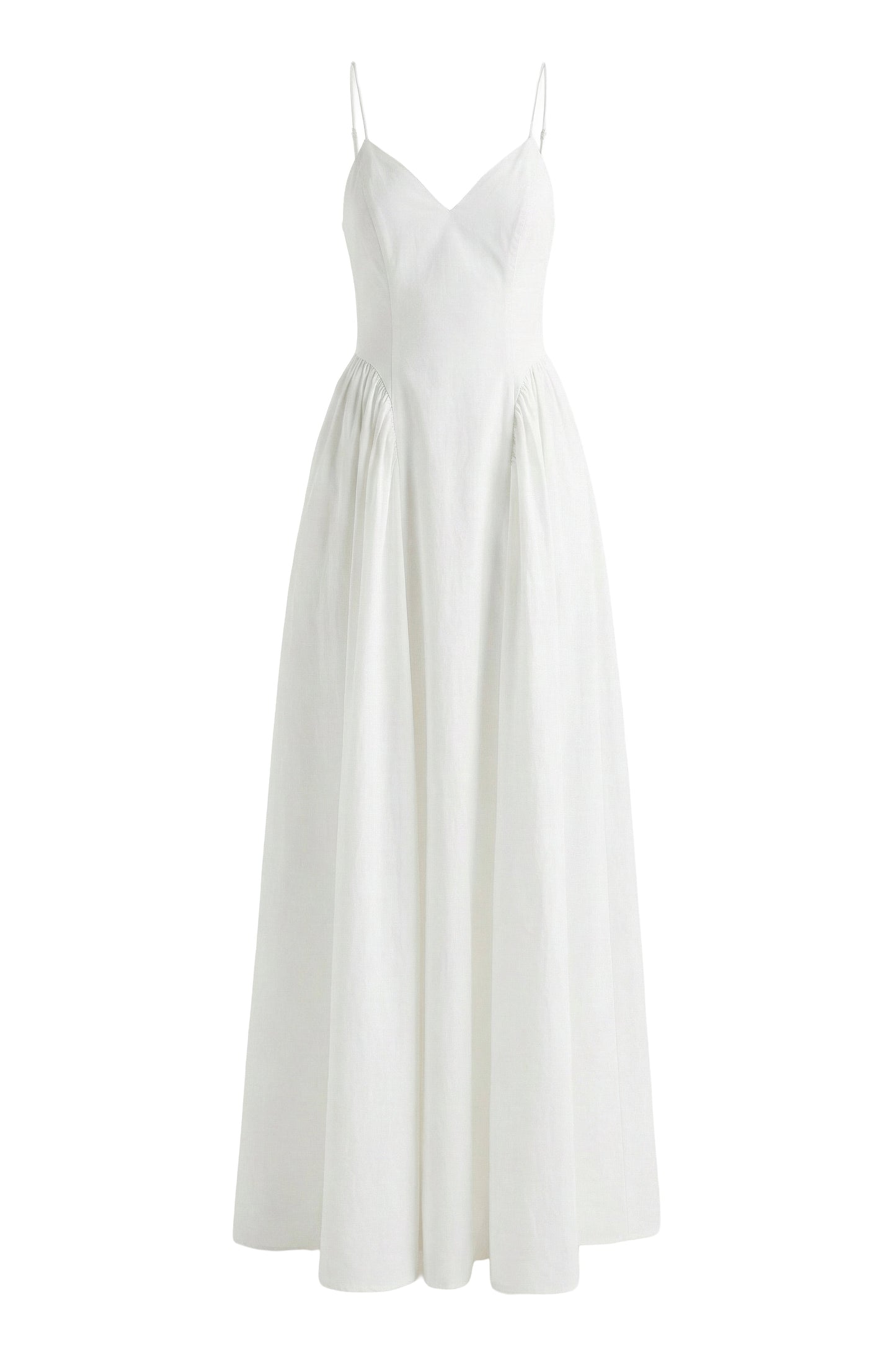 White Sculpted Grace Maxi Dress
