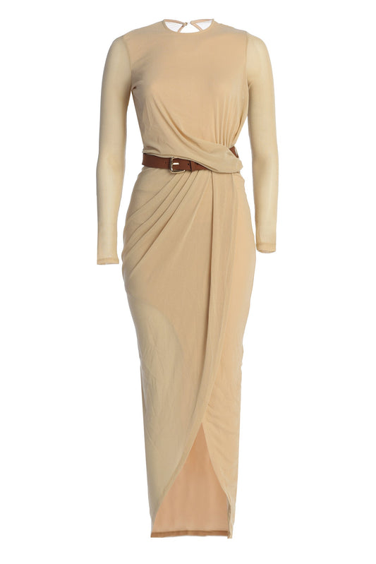 Ivory Araceli Gathered Maxi Dress