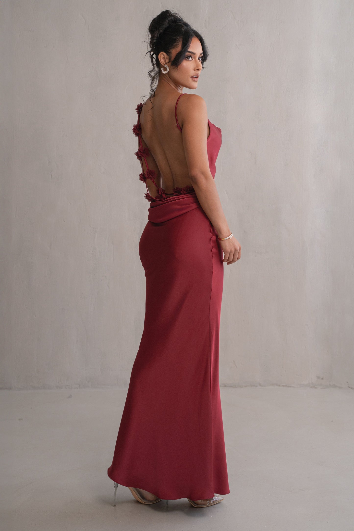 PRE-ORDER Red Down The Aisle Satin Gown