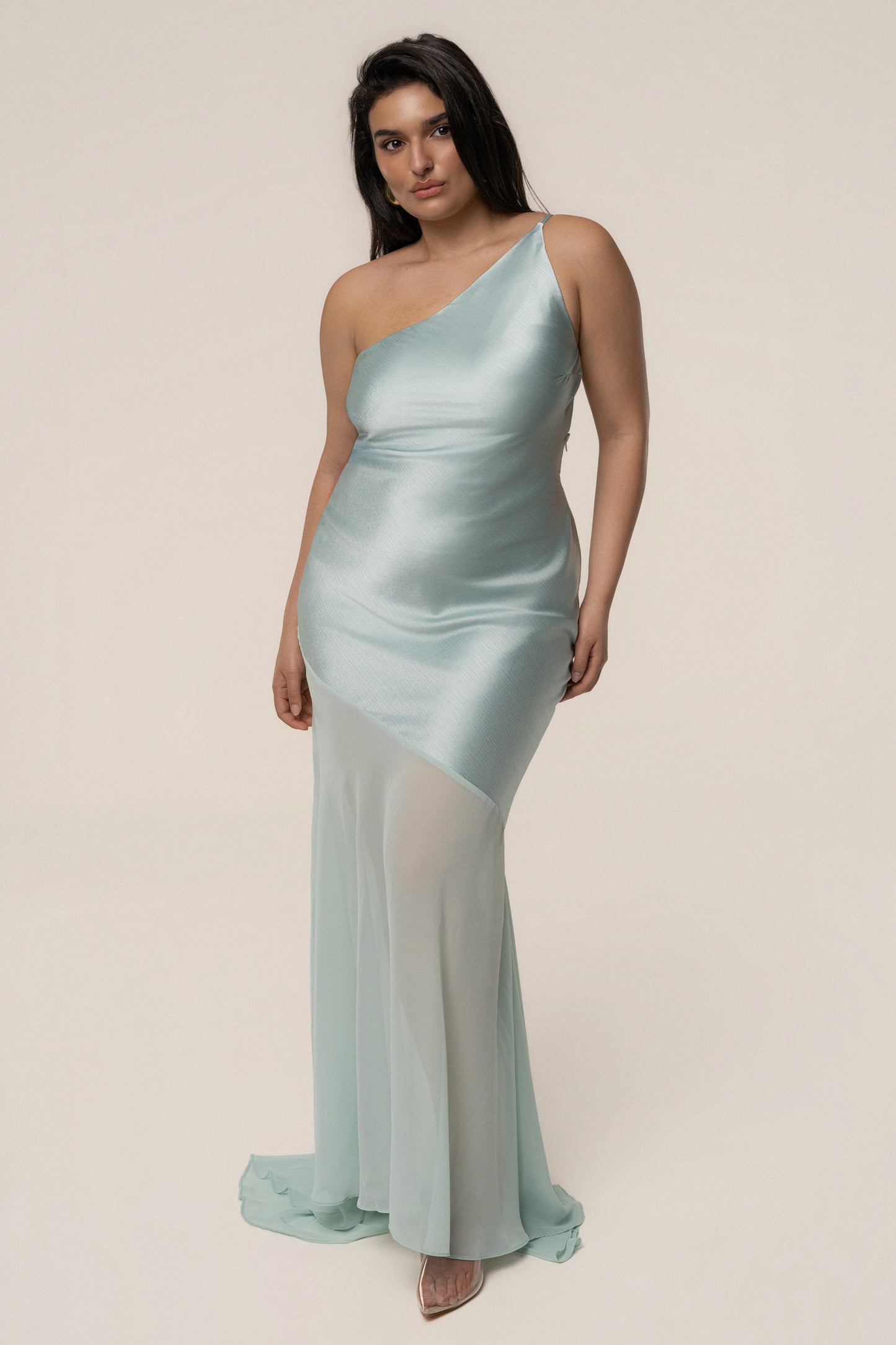 Blue Olivia  One Shoulder Maxi Dress