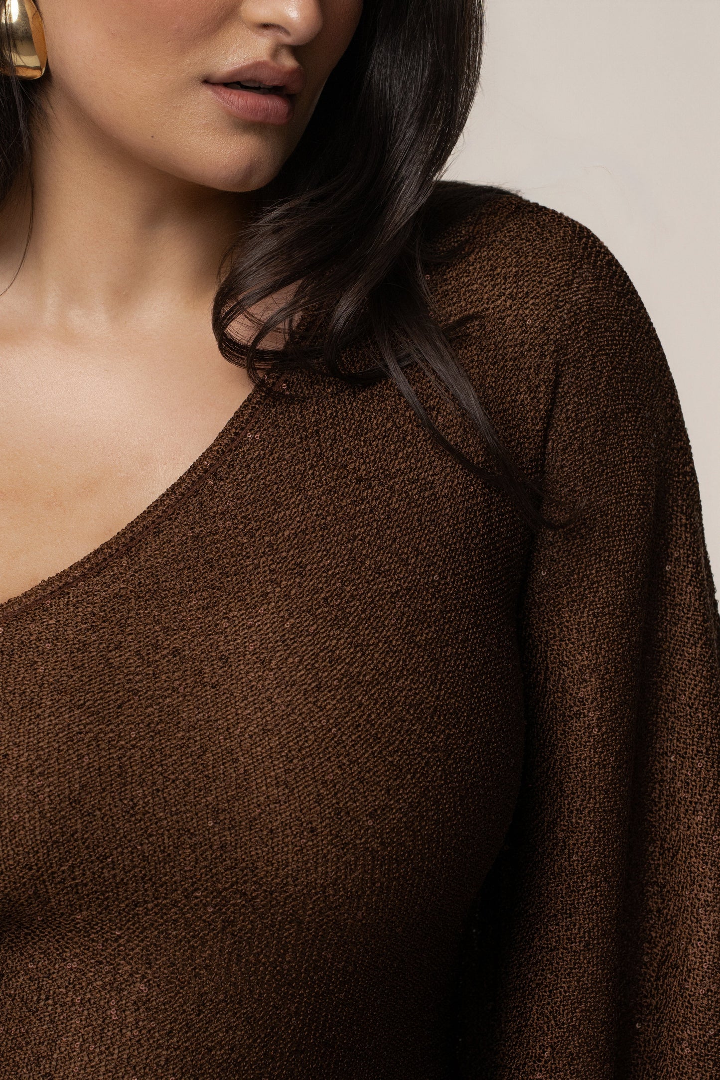 Bronze Lumiere Sequin Mini Dress