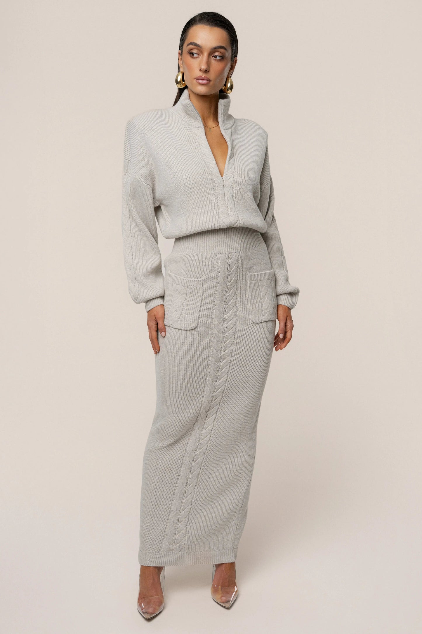 Stone Cozy Intentions Ribbed Dress