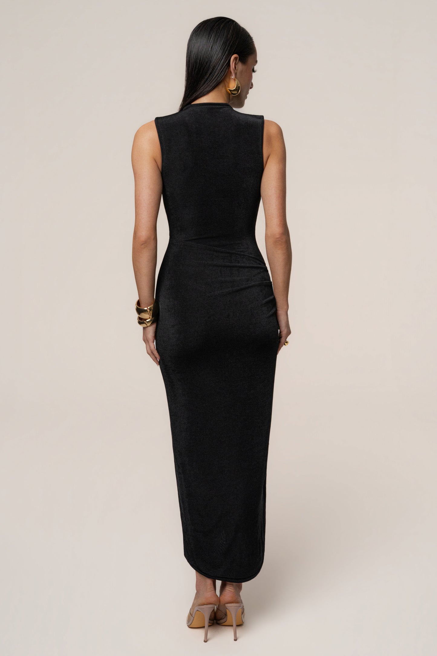 Black Aubree Midi Dress