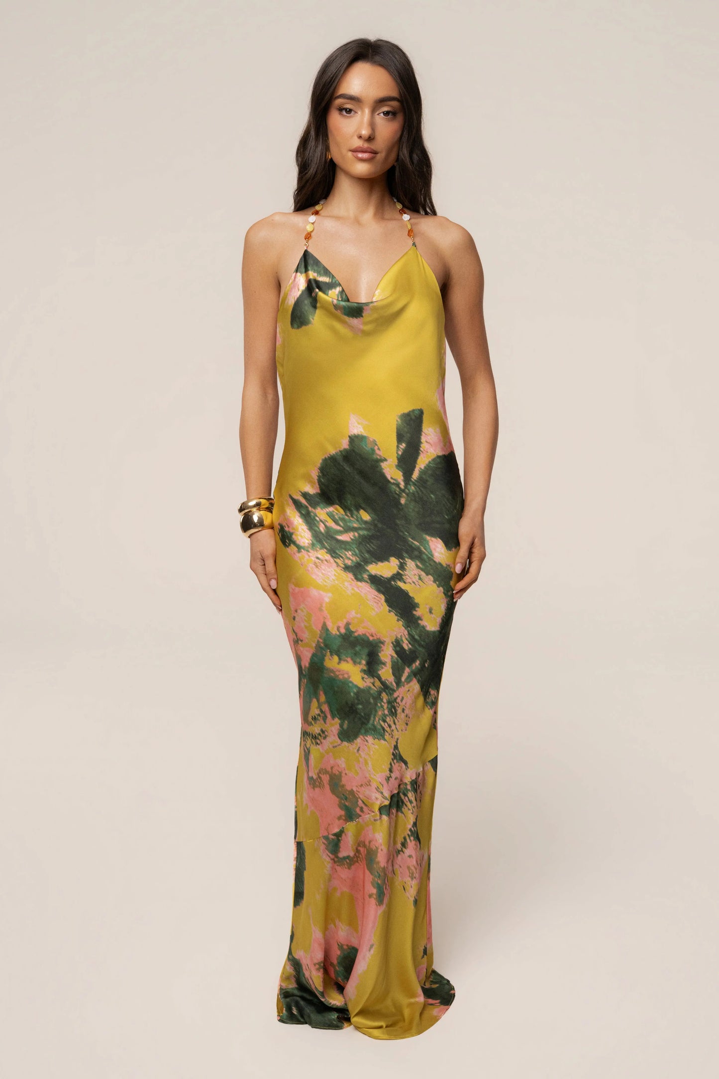 PRE-ORDER Yellow Print Bethani Maxi Dress