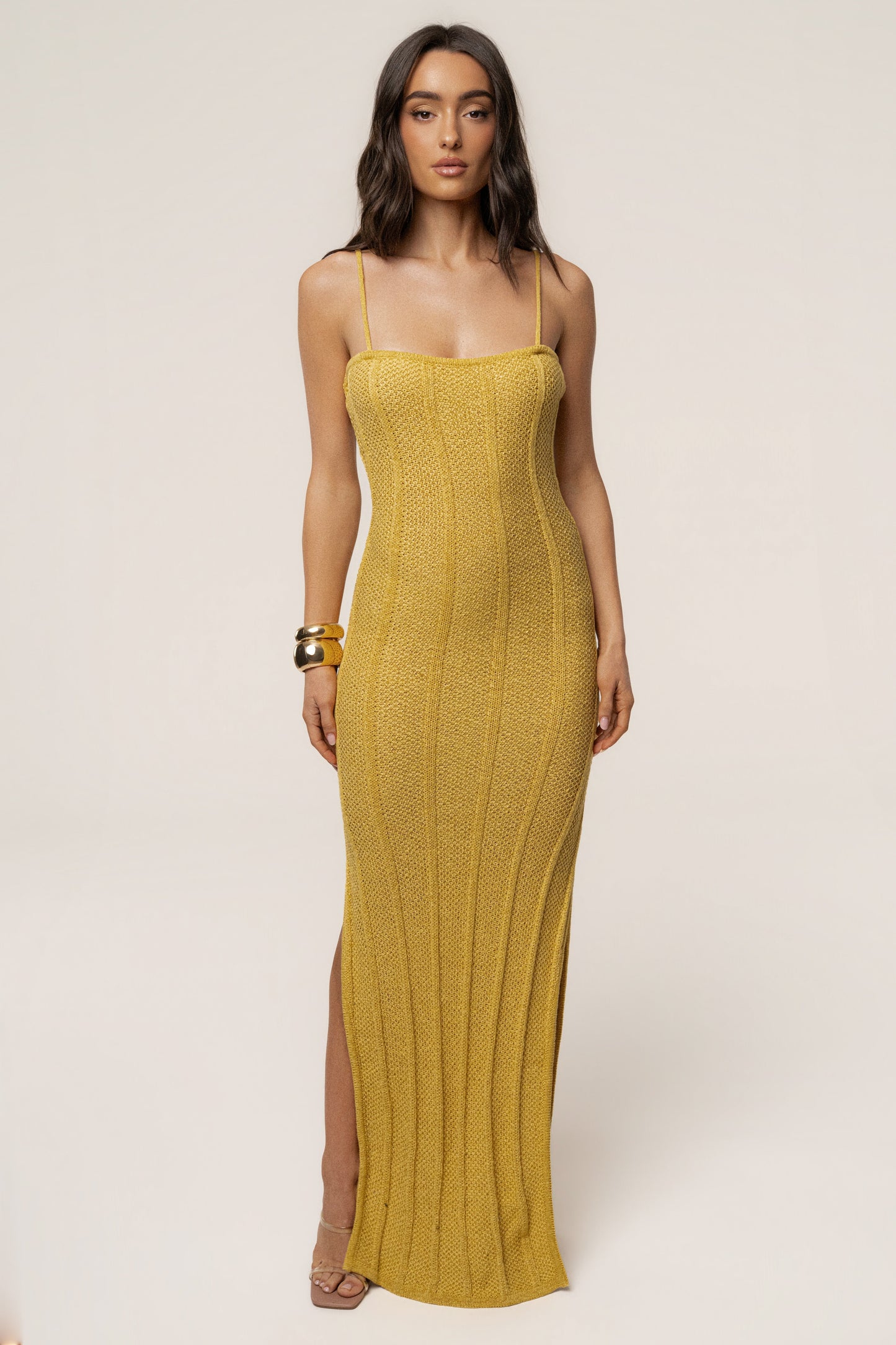 Yellow Cabana Views Crochet Dress