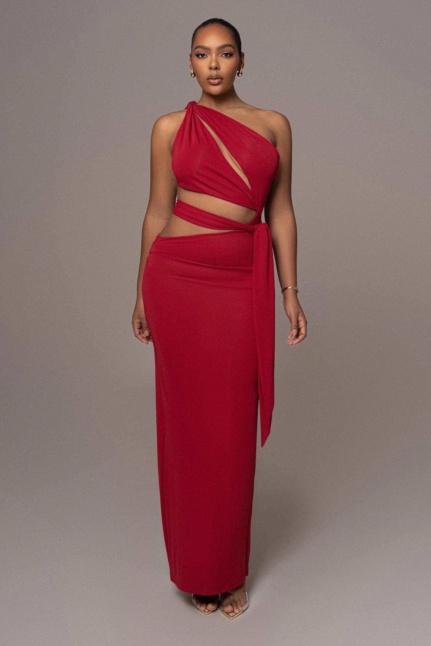 Red Athenia Keyhole Maxi Dress