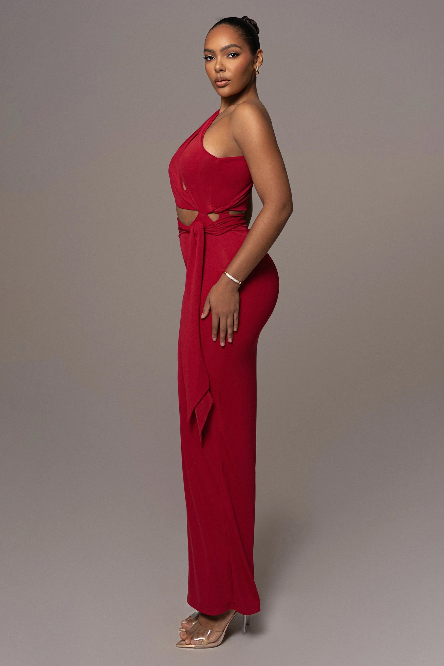 Red Athenia Keyhole Maxi Dress