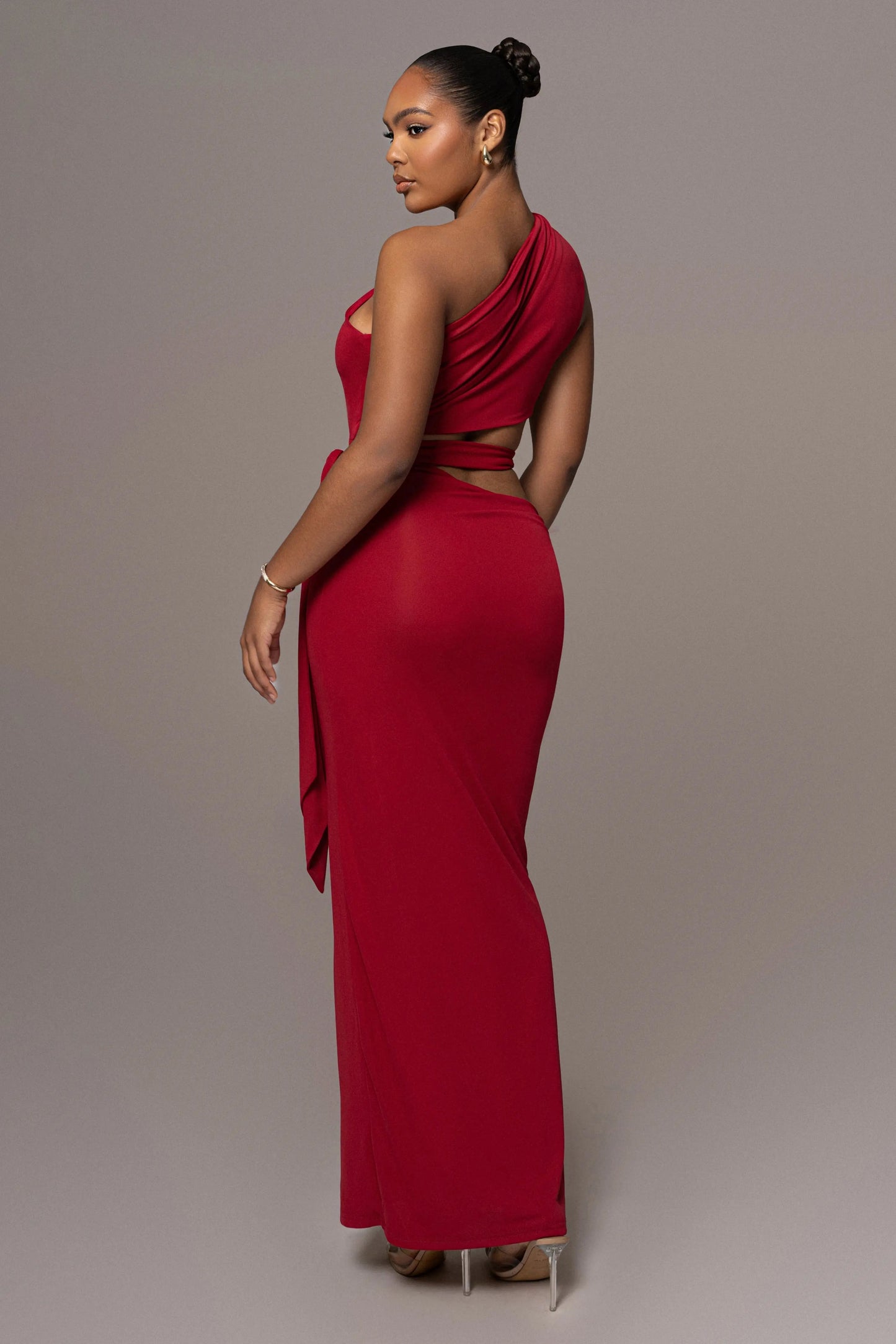 Red Athenia Keyhole Maxi Dress