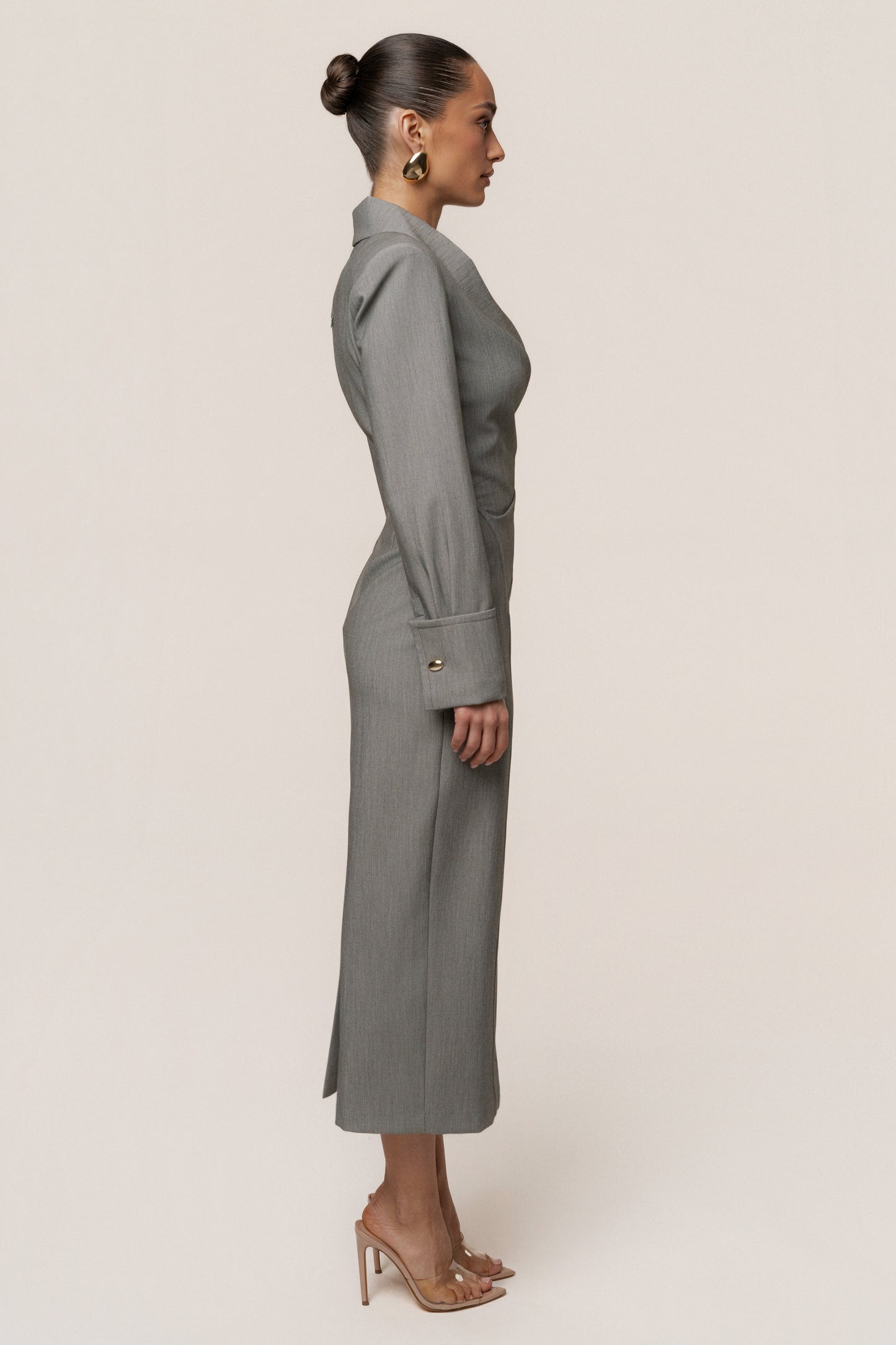 Grey Manifest Blazer Midi Dress
