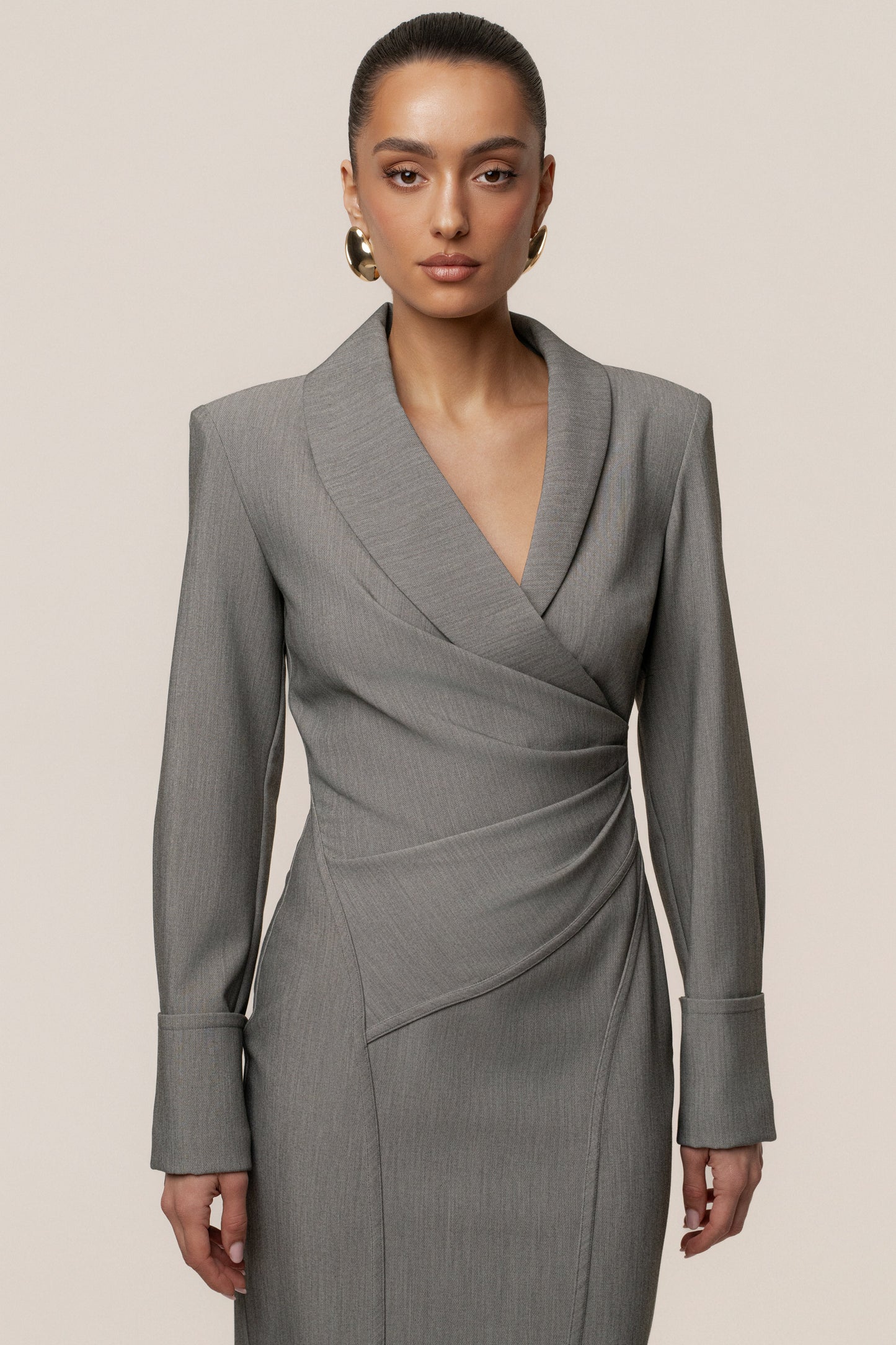 Grey Manifest Blazer Midi Dress