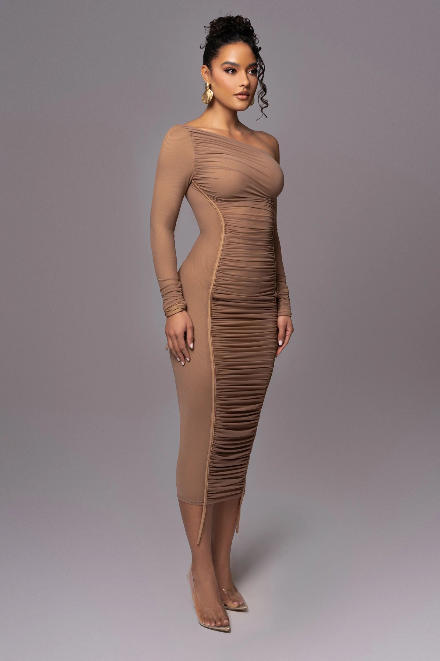 Beige Monika Midi Dress