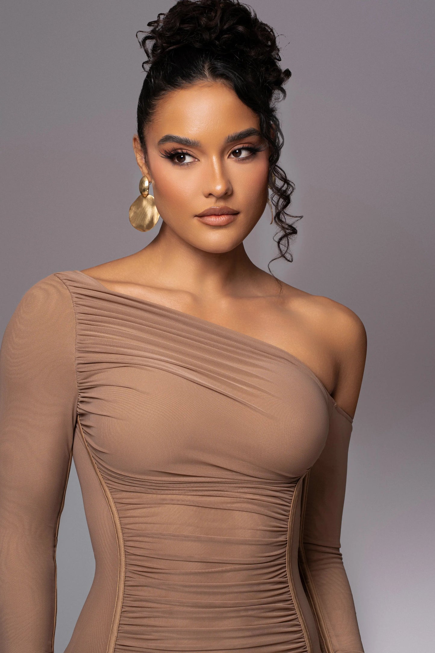 Beige Monika Midi Dress