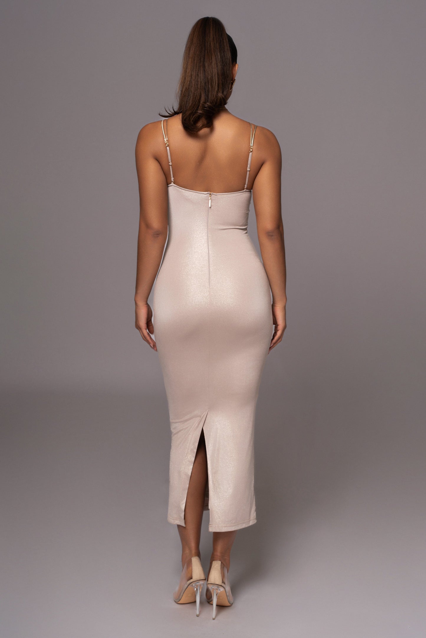 Champagne Visions Of You Midi Dress